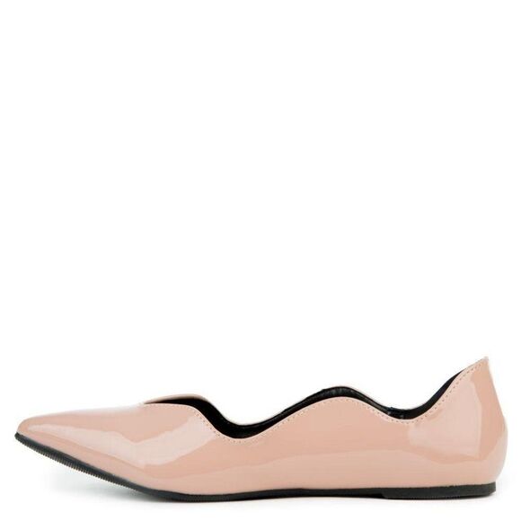 Funky Fun Pointy Toe Patent Flats Women's Shoes - Picture 4 of 6